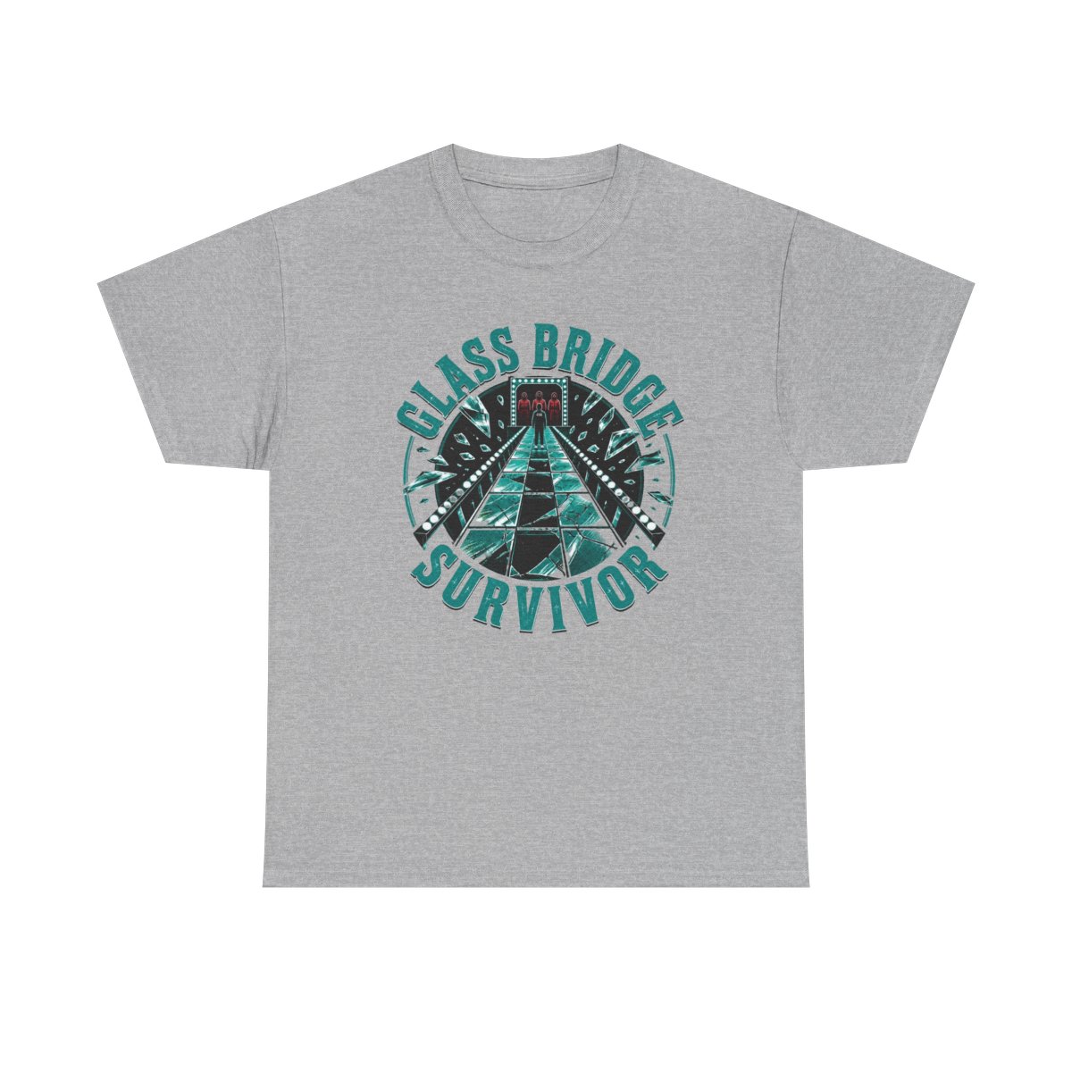 Squid Game "Glass Bridge Survivor" Unisex Tee - alternate angle 3, merchandise