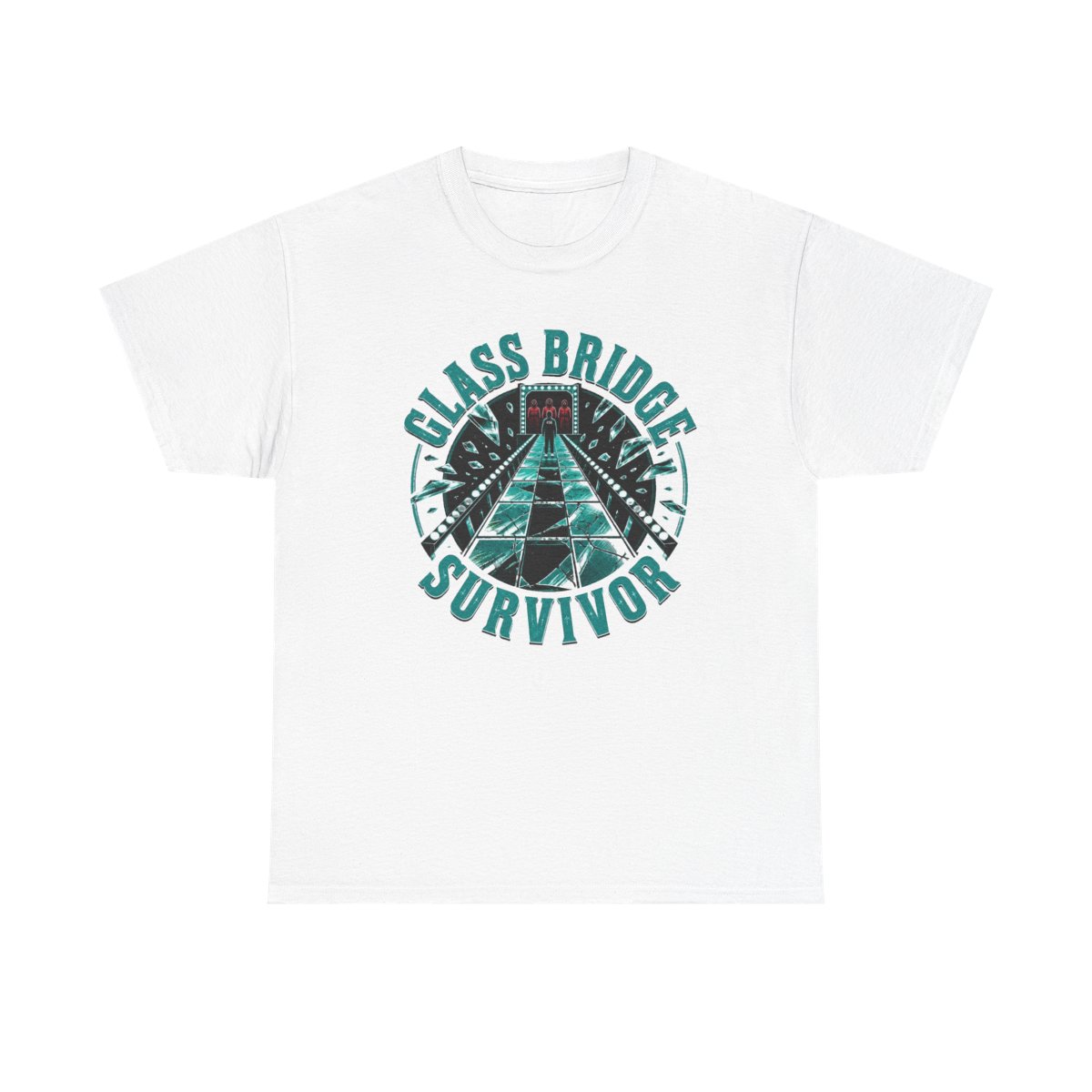 Squid Game "Glass Bridge Survivor" Unisex Tee - alternate angle 2, merchandise