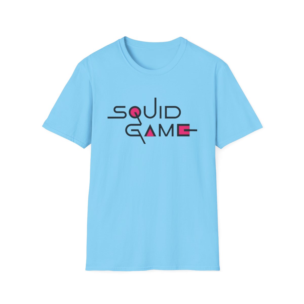 Squid Game TV Series Logo T-Shirt | Retro Geometric Lettering | Squid Game Merch - alternate angle 4, merchandise