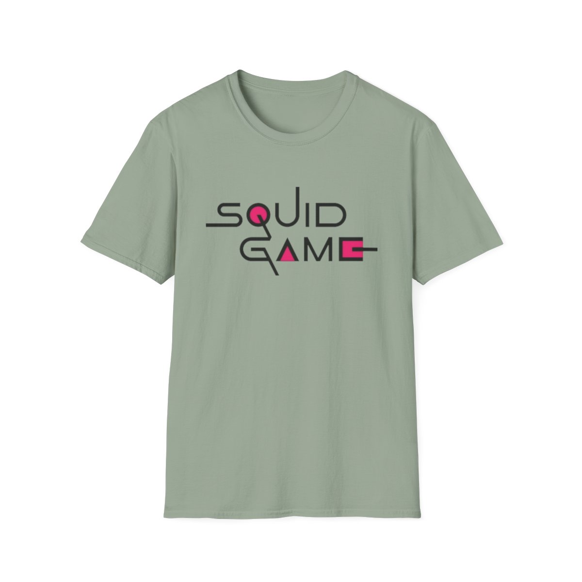 Squid Game TV Series Logo T-Shirt | Retro Geometric Lettering | Squid Game Merch - alternate angle 3, merchandise