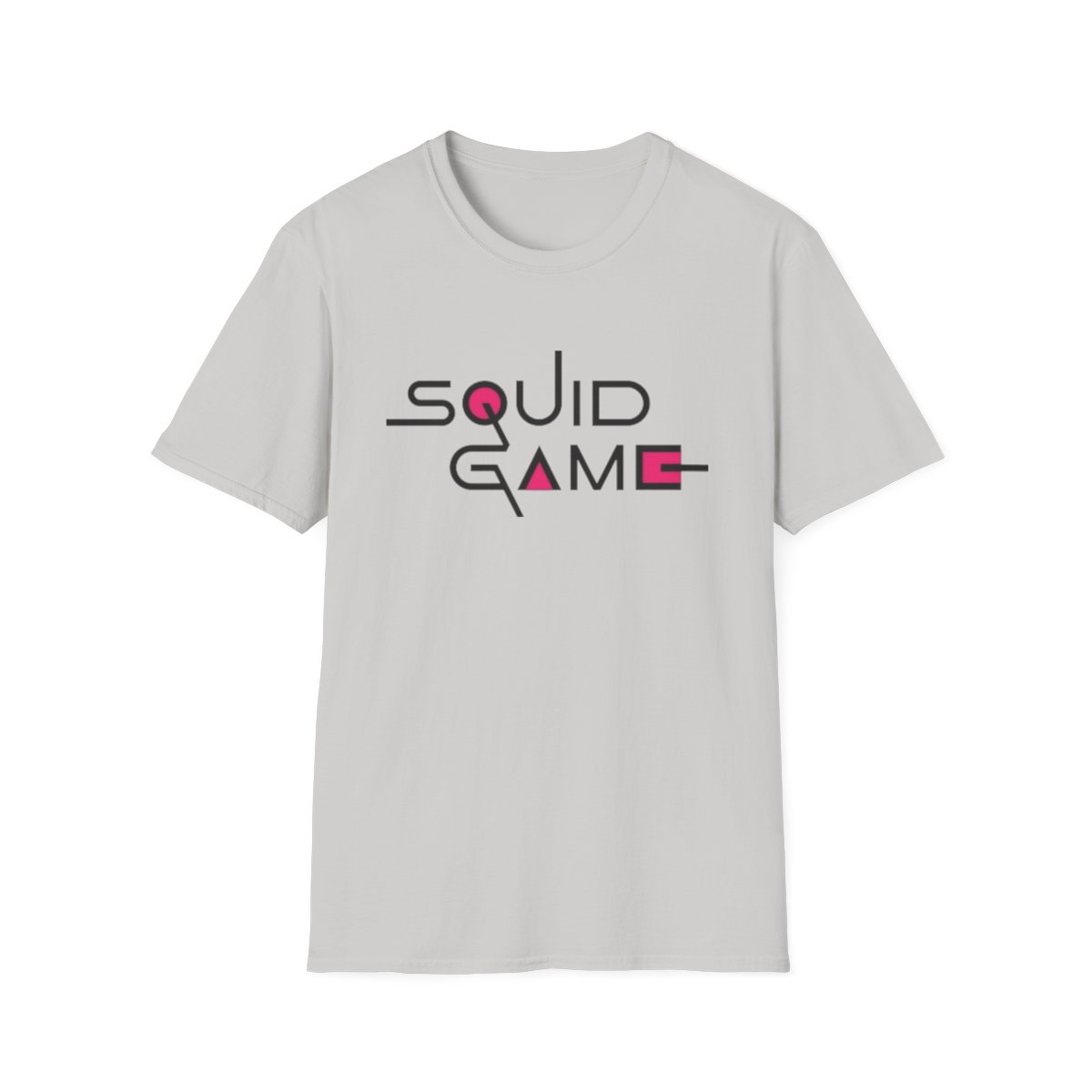 Squid Game TV Series Logo T-Shirt | Retro Geometric Lettering | Squid Game Merch - alternate angle 2, merchandise