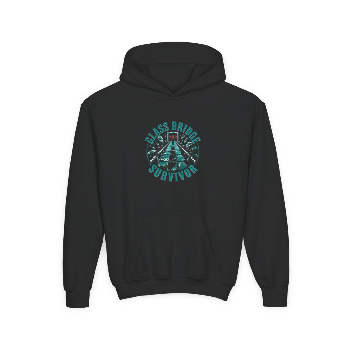 Squid Game "Glass Bridge Survivor" Kids Hoodie - alternate angle 2, merchandise